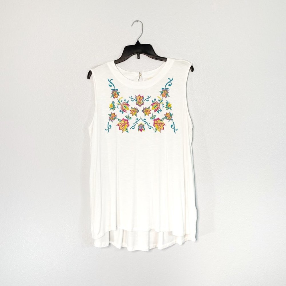 NWT Style & Co. Plus Embroidered Hi-Low Tank #4